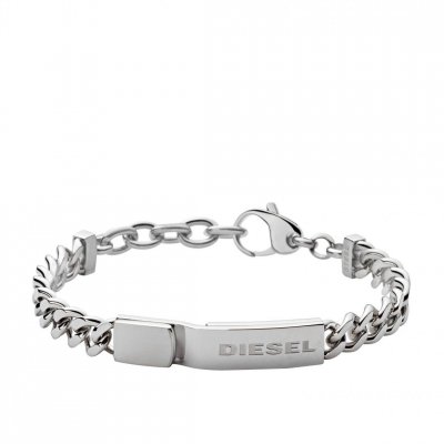 DIESEL BIJOUX Diesel Bracelet en Acier Inoxydable pour Homme avec Fermoir Mousqueton