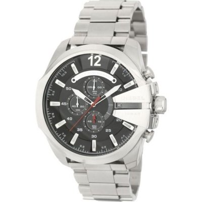 DIESEL  Homme 53MM CHRONOGRAPHE Argent Acier Bracelet & BOITIER Montre DZ4308