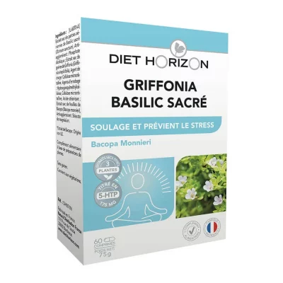 DIET HORIZON  Duo Griffonia Basilic Sacr&eacute; 60 comprim&eacute;s