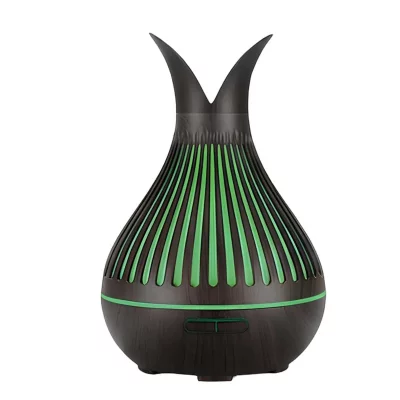 AVIZAR Diffuseur d'Ar&ocirc;mes et Humidificateur design Vase D&eacute;corative 500ml Noir / Vert