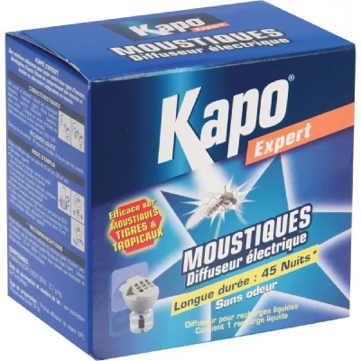 KAPO Diffuseur &eacute;lectrique anti-moustiques Expert longue dur&eacute;e + 1 recharge