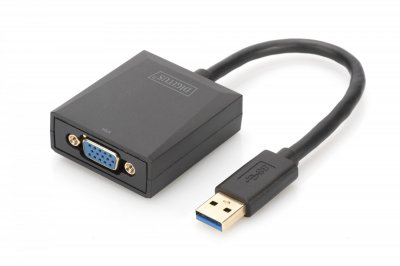 DIGITUS  70840&nbsp;Adaptateur USB 3.0&nbsp;vers VGA Noir