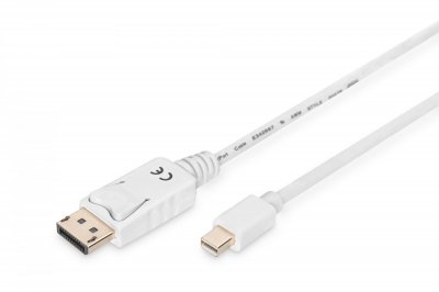 DIGITUS  AK-340102-030-W c&acirc;ble DisplayPort 3 m Mini AK-340102-030-W