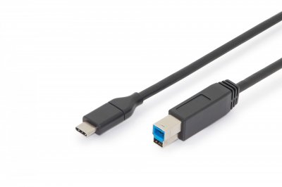 DIGITUS  cable usb-c a usb-b macho/macho1.8m negro