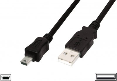 DIGITUS  C&acirc;ble USB- mini USB de recharge manette 3m pour PS3