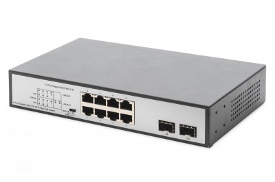 DIGITUS  Commutateur 19' Gigabit PoE, 8 ports, Unmanaged