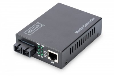DIGITUS  Convertisseur m&eacute;dias Fast Ethernet, RJ45 / SC