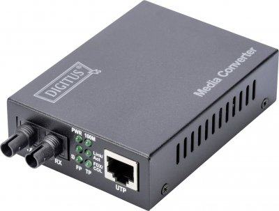 DIGITUS  Convertisseur m&eacute;dias Fast Ethernet, RJ45 / ST