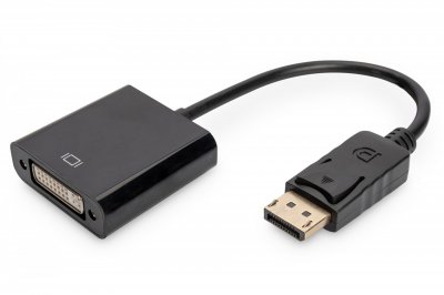 DIGITUS  DisplayPort - Adapt. DVI Convertisseur, DP-DVI,15cm, noir