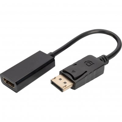 DIGITUS  Displayport C&acirc;ble Adaptateur 0,15 m Noir