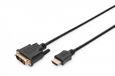 DIGITUS  Hdmi Adapter Cable Ttyp A-dvi(18+1) 2 M Noir