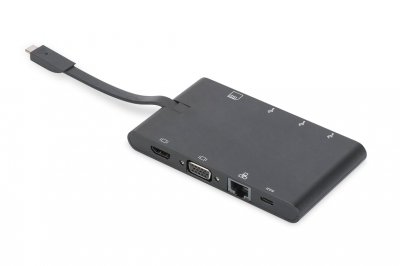 DIGITUS  Station d&acute;accueil Universal Travel, USB Type-C&acute; DA-70865