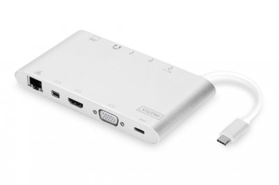 DIGITUS  Station d'accueil universelle, USB Type C&acute; DA-70861