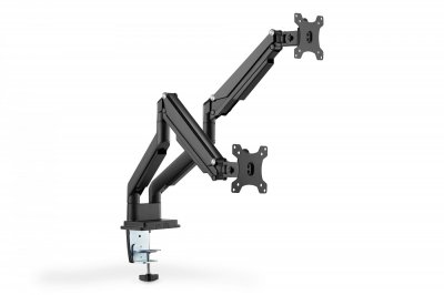 DIGITUS  Support Moniteur Double AV. Pince et Ressort &agrave; gaz15-32