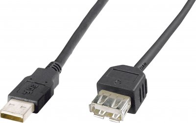 DIGITUS  Usb 2.0 Extension Cable Type A 1.8 M Noir