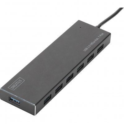 DIGITUS  Usb 3.0 Hub 7 Port With 5v/3.5a Power Adapter Noir