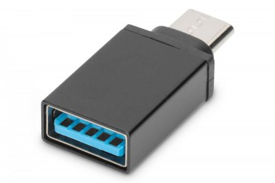 DIGITUS  USB 3.1 adapter. type C to A M/F Super-Speed. UL Noir