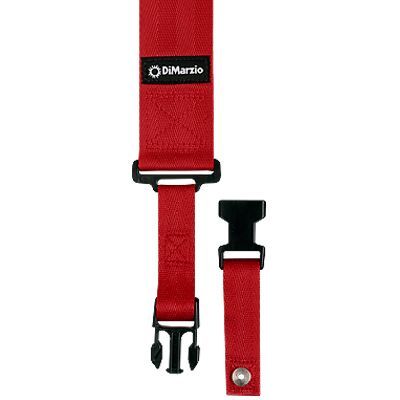 DIMARZIO  Dd2200rd Nylon Cliplock - Rouge - Sangle Guitare