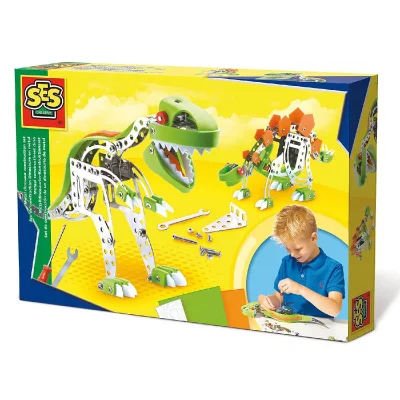 SES CREATIVE Dinosaure m&eacute;tallique &agrave; construire