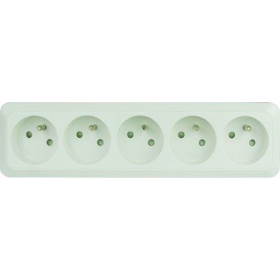 GENERIQUE DIO - Bloc multiprise &agrave; cabler 5 prises 2P+T 16A - Blanc