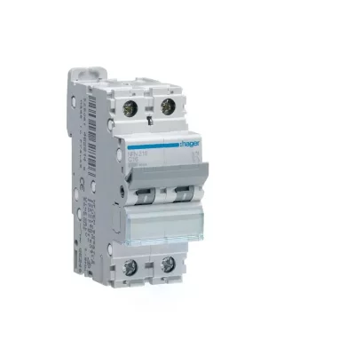 HAGER Disjoncteur bipolaire 20A courbe C Vis/Vis- NFN220 - 