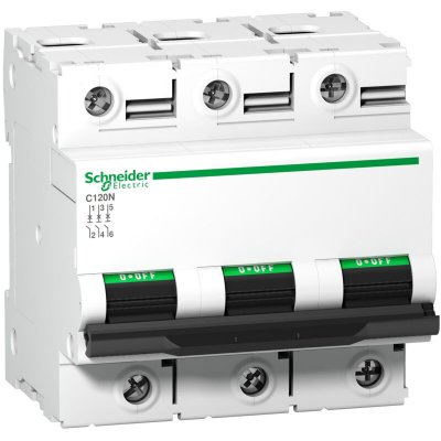 SCHNEIDER ELECTRIC Disjoncteur C120N 3P 100 a courbe c 10 kA Schneider A9N18367