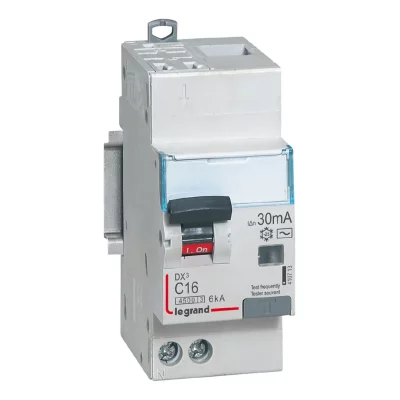 LEGRAND Disjoncteur diff DX&sup3; 4500 auto/vis - U+N 230V~ 16A - typeAC 30mA - courbe C - 2M