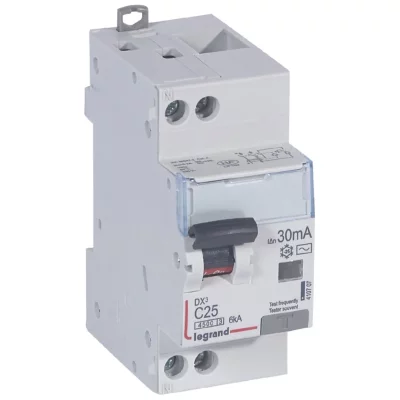 LEGRAND Disjoncteur Diff&eacute;rentiel Dx3 25A Courbe C 30Ma 2 Poles Type Ac - Vis / Vis - 6Ka