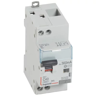 LEGRAND Disjoncteur Diff&eacute;rentiel Dx3 40A Courbe C 300Ma 2 Poles Type Ac - Vis / Vis - 6Ka