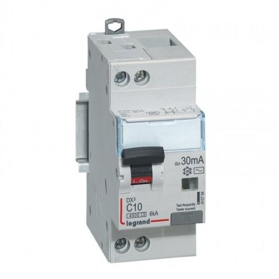 LEGRAND Disjoncteur Diff&eacute;rentiel Dx3 40A Courbe C 30Ma 2 Poles Type Ac - Vis / Vis - 6Ka