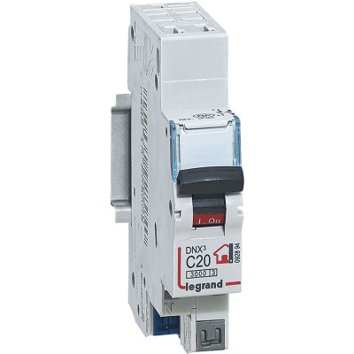LEGRAND Disjoncteur DNX3 Phase + Neutre 20A - bornes automatiques - 1 module
