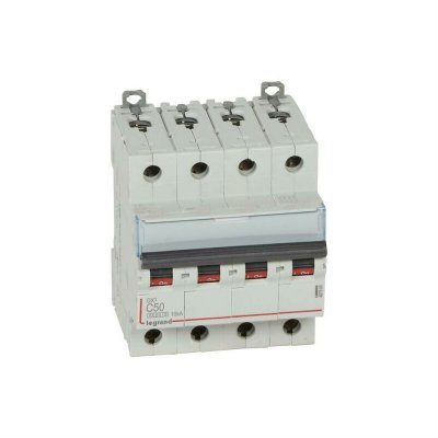 LEGRAND Disjoncteur DX&sup3; 6000 -vis/vis- 4P- 400V~-50A-courbeC-peigne HX&sup3; trad 4P - 4M 