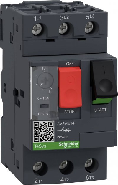 SCHNEIDER ELECTRIC Disjoncteur Magn&eacute;to Thermique  6 &agrave; 10a Gv2me14