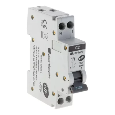 ZENITECH Disjoncteur PH/N - 2A NF pour cumulus et chauffe-eau - 