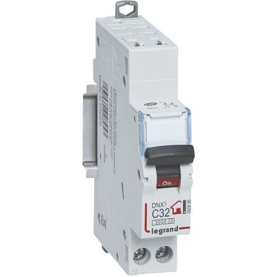 LEGRAND Disjoncteur phase + neutre  32A bornes automatiques 1 module