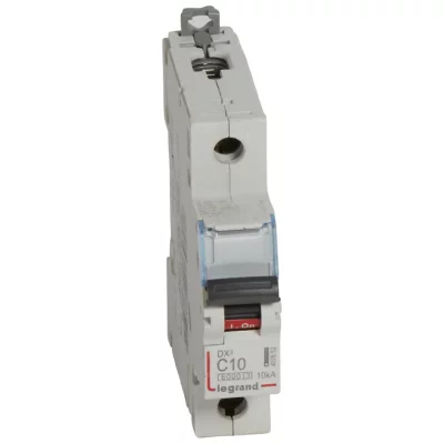 LEGRAND Disjoncteurs monophas&eacute;s DX3 6000-10 ka - courbe c - vis/vis  10A - 407698