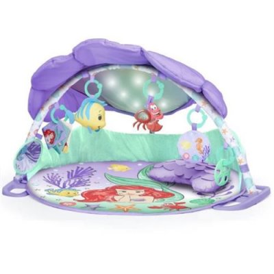 BRIGHT STARTS DISNEY BABY Tapis d &eacute;veil La petite sirene Lumineu et Musical 48 81 81 cm Des l