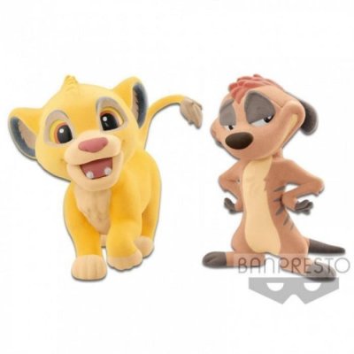  Disney - pack 2 figurines fluffy puffy simba & timon 7 cm