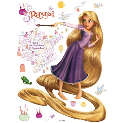 AG ART Disney Princesse Raiponce - Maxi Stickers muraux- 85x65cm