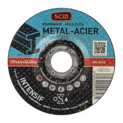 SCID Disque &agrave; &eacute;barber m&eacute;taux professionnel - Diam&egrave;tre 115 mm 
