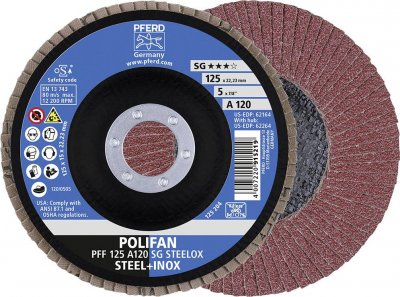PFERD Disque &agrave; lamelles A120SG droit 125mm G120  1 pcs