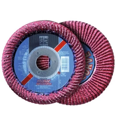 PFERD Disque &agrave; lamelles curve 125 mm grain 60 pour pour soudure dangle8mm