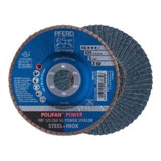  Disque &agrave; lamelles z 60SG droit 125mm G60 Pferd 1 pcs