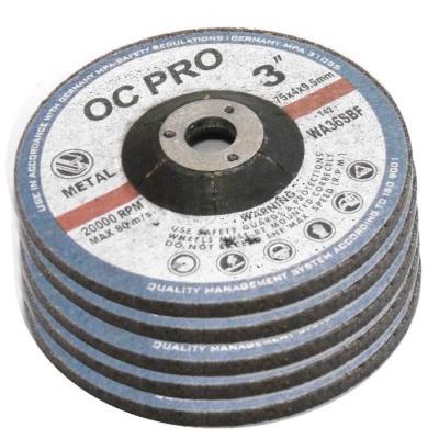 OC PRO Disque a meuler 75 x 4.8 x 10 - lot de 5 disques pour metal et inox