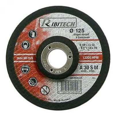 RIBITECH Disque &agrave; Tron&ccedil;onner Acier 125x3,2x22,2