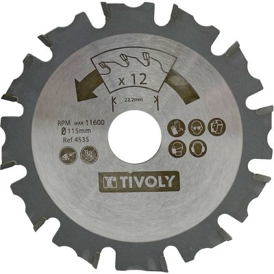 TIVOLY Disque &agrave; tron&ccedil;onner bois, Diam.115 x 15 x 22.2 mm