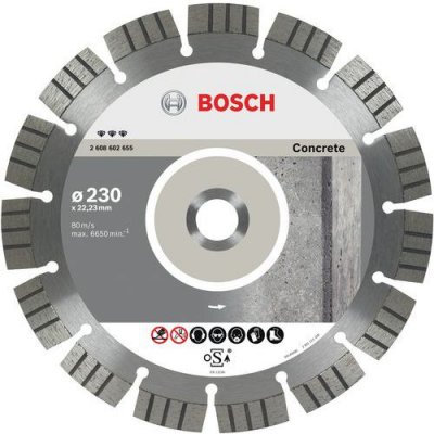 BOSCH Disque &agrave; tron&ccedil;onner diamant&eacute; Best for Concrete, 180 x 22,23 x 2,4 x 12 mm  2608602654