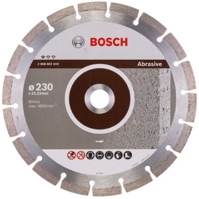 BOSCH Disque &agrave; tron&ccedil;onner diamant&eacute; Professional for Abrasive, 230 x 22,23 x 2,3 x 10 mm  2608602619