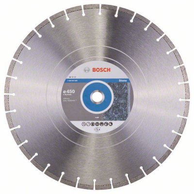 BOSCH Disque &agrave;&nbsp; Tron&ccedil;onner Diamant&eacute; Standard For Stone (450 X 25,40 X 3,6 X 10 Mm)