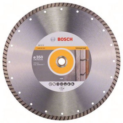 BOSCH Disque &agrave; Tron&ccedil;onner Diamant&eacute; Standard For Universal Turbo (350 X 20,00+25,40 X 3 X 10 Mm)